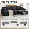 TiramisuBest 110" Modular Sectional Sofa, L Shape with Extra-large Seat, Pull-line Design, Movable Ottoman, High Density Foam, Free Combination - 3 of 4