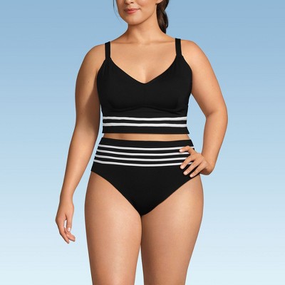 Lands' End Women's V-Neck Underwire Tankini Top