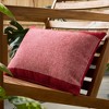 TOWN & COUNTRY TERRA Alara Solid Border Handcrafted Indoor Outdoor Decorative Pillow - 3 of 4