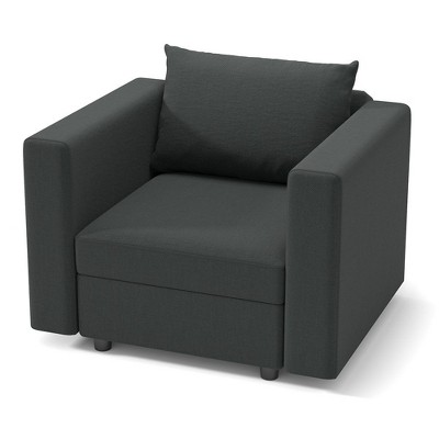 Ainfox Module Single Sofa With Armrest Dark Grey