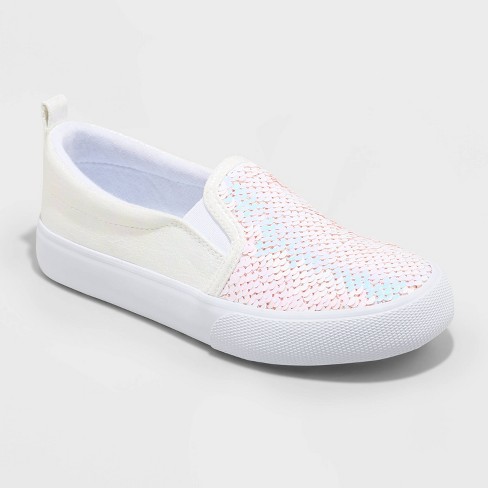 Girls' Aliki Flip Sequin Slip-on Sneakers - Cat & Jack™ : Target