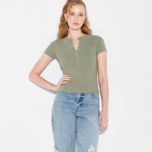 Women's Short Sleeve Henley T-Shirt - Wild Fable™ - 1 of 4