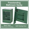 ORRD 20" Green Bathroom Vanity with Sink, Compact Cabinet with Door and Adjustable Shelf for Small Spaces - 4 of 4