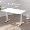 Standing Desk Modern with Electric Height Adjustment and Tempered Glass Top for Home Office 48in Wide-3irtyhousy - 4 of 4
