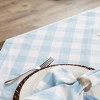 Design Imports  Buffalo Check Cotton Tablecloth, Light Blue & White, 52X52" - 3 of 4