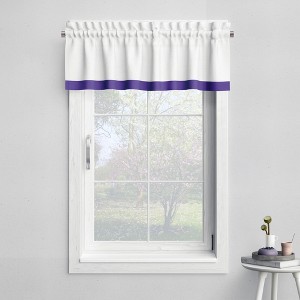 Bacati - Rod Pocket Window Valance Mix N Match Band Purple - 1 of 4