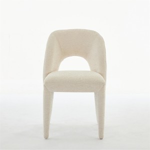 Dronkon Set of 2 Chenille Dining Chairs, Modern Kitchen & Dining Room Chairs with Iron Frame, 300lb Capacity - 1 of 4
