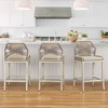 Arceso Outdoor Bar Stools, Rattan Outdoor Counter Height Bar Stools Set of 3, 26.5" H Woven Rope Patio Bar Chairs with Aluminum Legs for Kitchen - 2 of 4