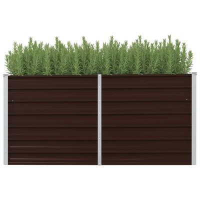 vidaXL Garden Raised Bed PP Anthracite 16.9"x16.9"x13.8"