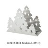 Unique Bargains Napkin Holder Hand Wash Only Christmas Tree Napkin Holder Stainless Steel Silver Tone 6.22"x2.56"x4.8" 1 Pc - 3 of 4