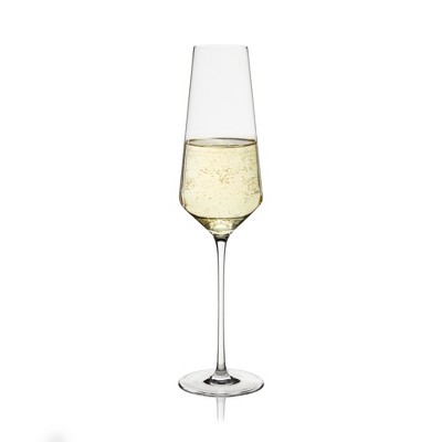 Viski Liminal Crystal Flutes, Ultrathin Clear Drinking Glasses, Thin & Lightweight, Elegant Glassware for Champagne, Wines & Cocktails, 9 oz, Set of 1
