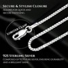 DSS 925 Necklace, 1.5mm Box Chain, Lobster Clasp, Italian , 16 - 36in for Women - 3 of 4