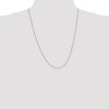 Black Bow Jewelry 0.8mm 14k White Gold, Solid Spiga Chain Necklace - 2 of 4