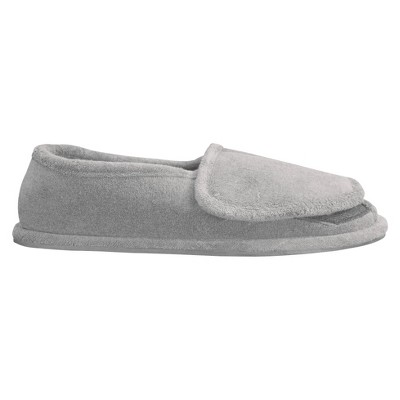 Men's MUK LUKS Adjustable Open Toe Slipper - Pearl Gray S(7-9), Size: Small (7-9), White Gray