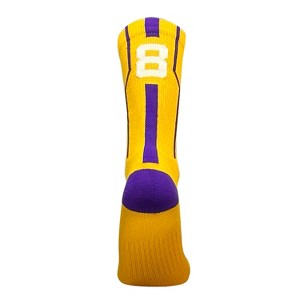 Mk Socks Player ID Jersey Number SINGLE Crew Sock - Gold, Purple, White - 1 of 1