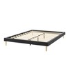MAYEERTY Platform Bed Frame - Upholstered Padded Headboard, 12 Wood Slats & Center Support Leg - 3 of 4