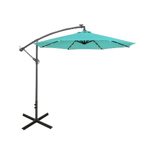WestinTrends 10 Ft Outdoor Patio Solar LED Cantilever Umbrella - 1 of 4