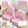 DYHOME Modern Dining Chairs Set of 2, Mid Century Dining Chairs with 5.12” Cushions, Velvet Upholstered Dining Chairs with Back Pull Rod - 4 of 4
