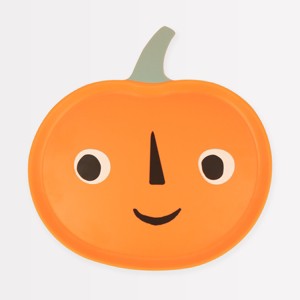 Meri Meri Reusable Jack O' Lantern Plate (Pack of 1) - 1 of 3