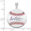 Black Bow Jewelry Sterling Silver Bert Blyleven Signature MD Enamel Baseball Pendant - 4 of 4