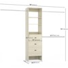 Aheaplus 21''-96'' Adjustable Closet System with 3 drawers, Hanging Rods, Storage Shelves - 3 of 4