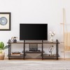 VECELO TV Stand, Entertainment Center, Media Console Table with Adjustable Storage Shelves - 3 of 4