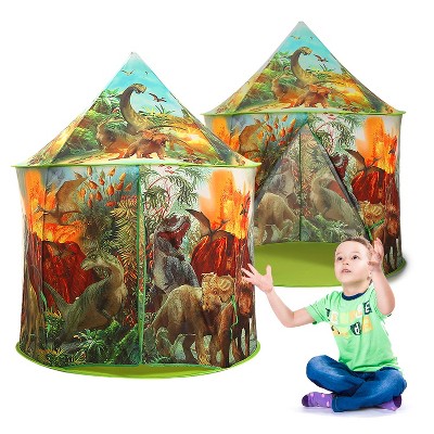 Skirfy Dinosaur Kids Play Tent, Discovery Dinosaur Pop up Tent, Indoor & Outdoor Playhouse Toys for Toddler Gift Boy & Girl