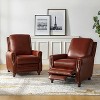 Set of 2 Theresa Modern Upholstery Genuine Leather Recliner with Nailhead Trim for Living Room and Bedroom| ART OF LIVING DESIGNS - 2 of 4