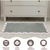 Folkulture Bathroom Rug | (20 X 32) Green Scallop Bath Mats for Bathroom Décor | 100% Cotton Blue Bath Rug | Bathroom Mat for Shower Accessories - 2 of 4