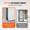 VEVOR Wall Mounted Makeup Mirror, 0.15" Thick, 24" x 36" Mirror with Aluminium Alloy Frame & Explosion-Proof Film, Scratch-Resistant Mirror, Black - 4 of 4