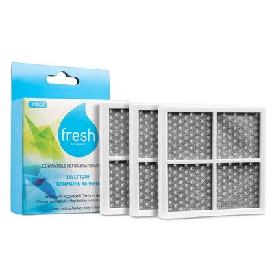 Mist Fresh Replacement Refrigerator Air Filter for LG LT120F Kenmore 469918 (3pk)