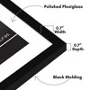 Americanflat 20x28 Picture Frame with Polished Plexiglass, Use as 16x24 Frame with Mat or 20x28 Frame Without Mat, Streamline Collection, ,  Black - 3 of 4