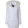 Sportoli Women Long Quilted Plush Lined Outerwear Puffer Jacket Winter Coat with Fur Hood - 4 of 4