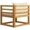 vidaXL Patio Chair with Cream Cushions Solid Acacia Wood - 4 of 4