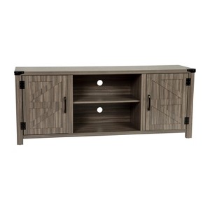 Emma and Oliver 59 Inch Barn Door TV Stand Fits up to 65" TV's with Adjustable Shelf - 1 of 4