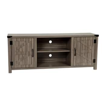 Emma and Oliver 59 Inch Barn Door TV Stand Fits up to 65" TV's with Adjustable Shelf