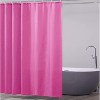 Home Mart Goods Pink PEVA Shower Curtain Liner Waterproof & Plastic Rings - 71" x 71" - 2 of 4