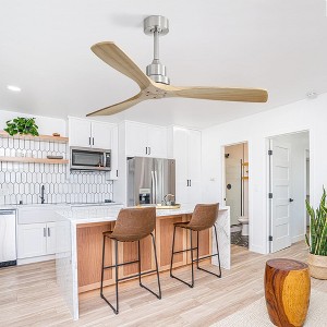 Wanze of Ocean 52 in. Indoor Brushed Nickel Ceiling Fan with Remote Control and 6-Speed Reversible DC Motor - 1 of 4