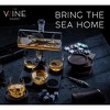 The Wine Swordfish & Sailfish Whiskey & Wine Decanter Set Includes 4 Whiskey Glasses Laid on A Beautiful Base, Stylish Home Décor - 2 of 4