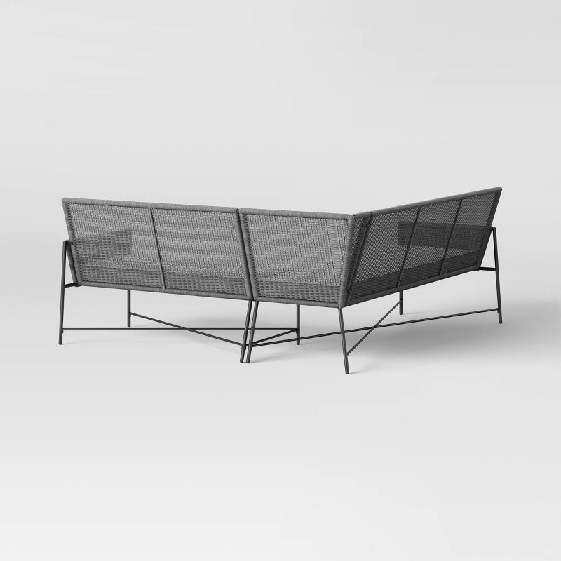 Tucker Wicker Outdoor Patio Sectional Sofa  Gray - Threshold&#8482; designed w/Studio McGee, 5 of 9
