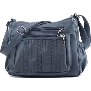 Generic Purses for Women Pocketbooks Soft PU Leather Ladies Crossbody Purse Multi Pocket Shoulder Bag - 1 of 4