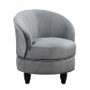 Sophia Velvet Swivel Chair: Upholstered, 360° Base, Transitional Style - Steve Silver Co. - 4 of 4