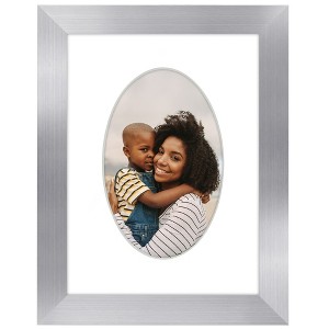 Americanflat Picture Frame with Oval Mat Insert and Shatter-Resistant Glass - Signature Collection - Photo Frame for Wall Display - 1 of 4