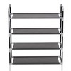 vidaXL Shoe Rack Black Metal Standard Shoe Rack Rectangular - Black 23.6" x 11.4" x 28" - 4 of 4