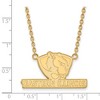 Black Bow Jewelry 14k Yellow Gold Plated Sterling Silver Eastern Illinois Panthers NCAA Necklace 18 Inch - 3 of 4