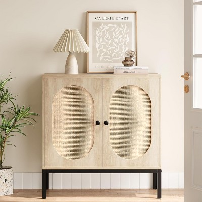 coucheta Modern Buffet Storage Cabinet with 2 Doors, Coffee Bar Cabinet with Adjustable Shelves, for Kitchen Room, Dining, Living Room
