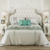 Tangkula Side Table End Table Nightstand w/ Bottom Storage Shelf & Rubber Wood Legs White - 3 of 4