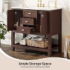 Tribesigns 36" Bathroom Vanity with Sink, Modern Bathroom Storage Vanity Cabinet with 3 Drawers, Brown - 3 of 4