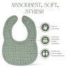 Muslin Cotton Baby Bibs, 8 Pack, Adjustable Size with Easy Snaps, Soft and Super Absorbent, Washable and Reusable By Comfy Cubs - 2 of 3