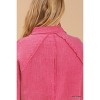 Slickblue Relaxed Fit Button Down With High Low Hem , Casual Top , Trendy Mineral Wash , Seaweed, S - 4 of 4